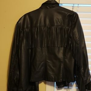 COPY - Leather imitation tassle jacket